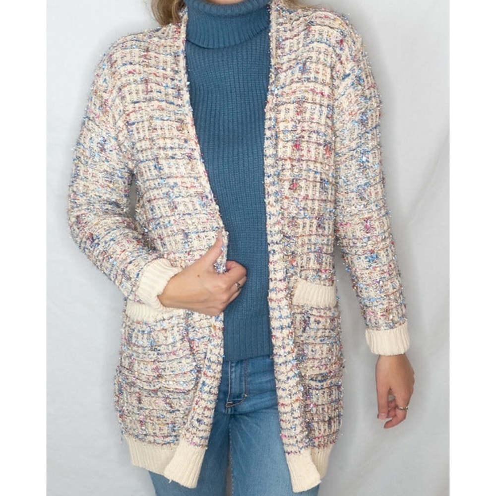 Cream Cardigan with pockets NWT